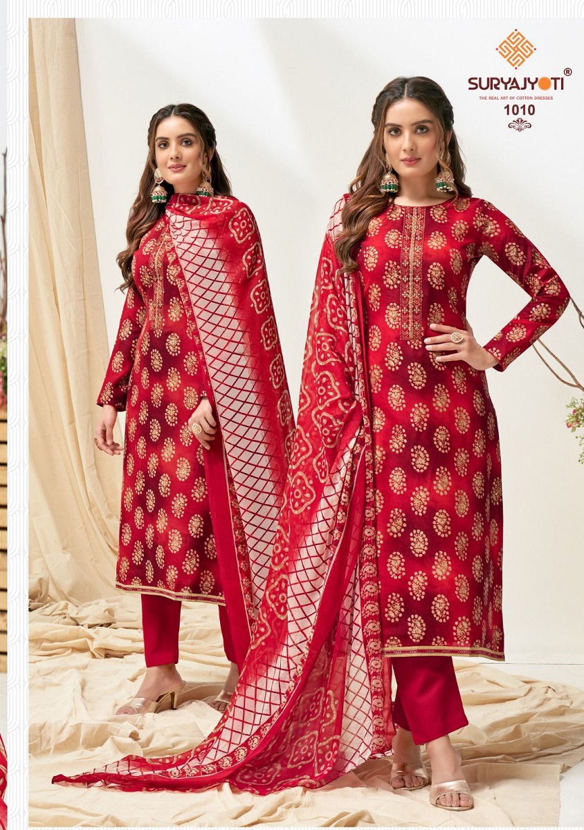 Nykaa Vol 1 By Suryajyoti Cotton Dress Material Catalog
